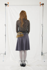 cut out wrap pleated skirt