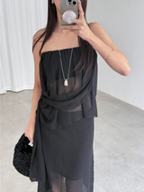 chiffon bandnig tube top (3color)