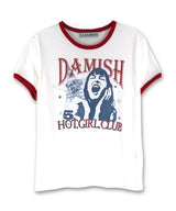 ホットガールクラブリンガーTシャツ_レッド