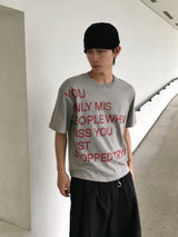 トライイングレタリングクロップ半袖Tシャツ 4C
