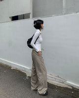 Stripe strap slacks