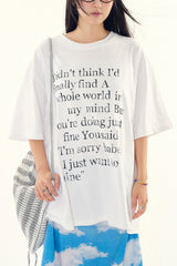 ブリリアントレタリングオーバーフィットTシャツ