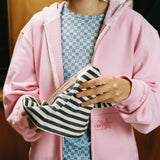[SUTEKXWEBHOUSE] Strawberry Check Hoodie Zip-up - Pink