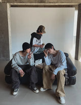 [1+1] Nuke Basic U-Neck Long Sleeve T-Shirt