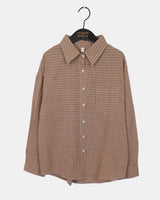 Muten checkered oversized fit long-sleeved shirt