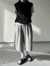 SIO two tuck bermuda sweat pants