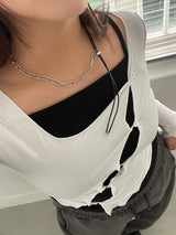 Liberty Leather Bar Mix Necklace