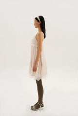Antique lace dress - beige