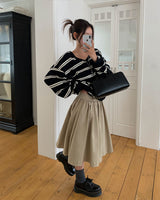 [ORIGINAL] Bellow Off-Shoulder Patch Sweatshirt