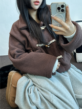 シープファーセミクロッピードトッポッキコート🤎🤍🧸4カラー