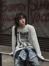 Route Print Overfit Knit