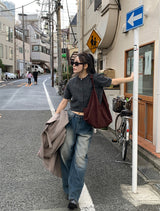 SUEDE BAGUETTE BAG (2C)