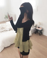 ジェリースリムフィットロングスリーブカーディガン(4 colors)