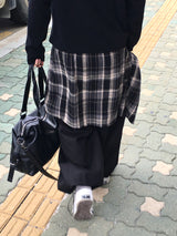 カインワッフルクロップロングスリーブ 3C