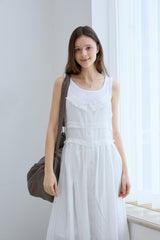 LACE LAYERED LONG DRESS