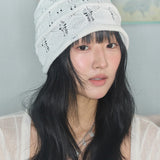 nostalgic knit beanie white