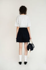 Norma satin skirt_navy