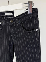 STRIPE BOOTS CUT JEANS