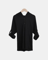 Joa Hooded Roll-Up Long-Sleeve T-Shirt