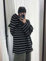 シアーストライプロングスリーブ