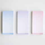 グラデーショングリッドノンスティッキーメモパッドセット (PINK+BLUE+PURPLE)