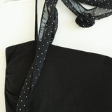 Luna Dot Frill Slip Top & Scarf Set 231629453