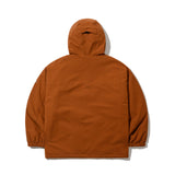 SMOOTH HOODED JACKET CARAMEL