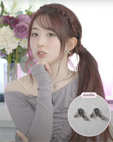 ビンテージノットピアス-銀