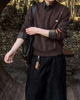 Seron V-Neck Patch Knit