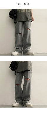 [Basic, Long/S~2XL] [Summer Long Pants!] ウェルニーカッティングウエストベンダブルデニムパンツ