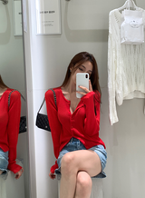 Loop Summer Ribbed Knit Cardigan / 4 colors