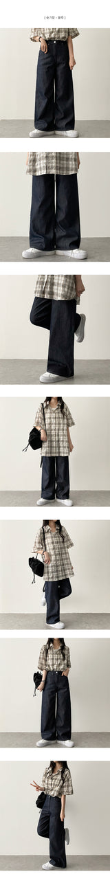 Rita Non-Fade Raw Paper Wide Pants[Short, Basic, Long Choice*]