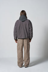 CORDUROY POINT WORK JACKET - DARK BROWN