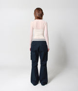 FOLD POCKET CARGO PANTS (NAVY)