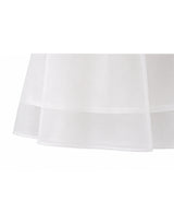 スパイラルクリスタルリボンシアーモックネックブラウス White