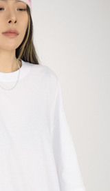 (UNISEX)アイボリーボクシーTシャツ