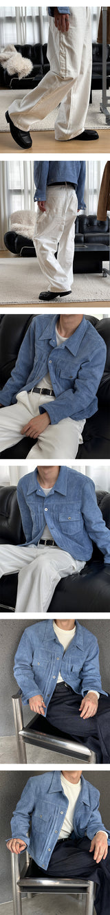 [F/W] Suede trucker jacket(4color)
