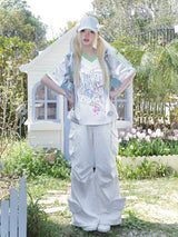 [Hashtag DDD] パッチワークプリントジャージ