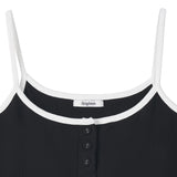 Essential Contrast Mini Dress Black