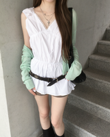 Shirring V neck OPS
