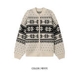 [F/W] Snow nordic knit zip up(3color)