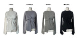 Alban slit unbalanced twisted semi-wide long sleeve T (4 colors)