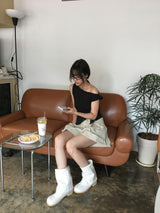 チャンキーリネンブーツ (1color)