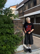 Layered Stitched Bermuda Pants