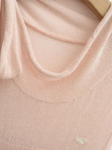 Isolde Ribbon Neck Ribbed Top