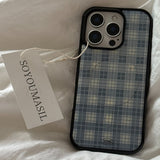 [+Magsafe] Blue haze plaid  epoxy bumper case 