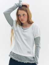 Double Frill T-shirt (Grey)