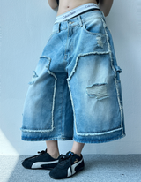スリムUネックスナップクロップショートスリーブフード🖤🩶🤍 - 3カラーズ