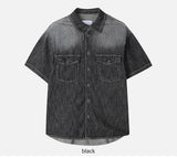 No.1209 cool denim washing half SHIRT (3color)
