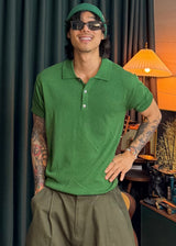 Iz Linen Collar Short-Sleeve Knit 6COLOR